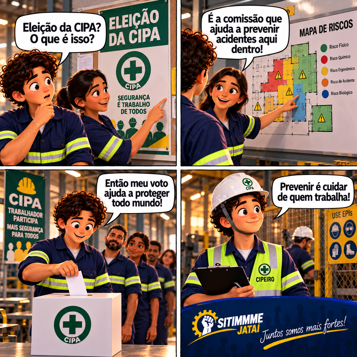 Quadrinho: CIPA: o que é e como funciona - SITIMMME/Jataí