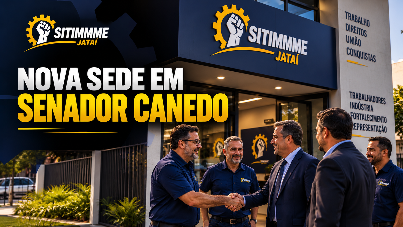 Visita institucional na nova sede em Senador Canedo - SITIMMME/Jataí
